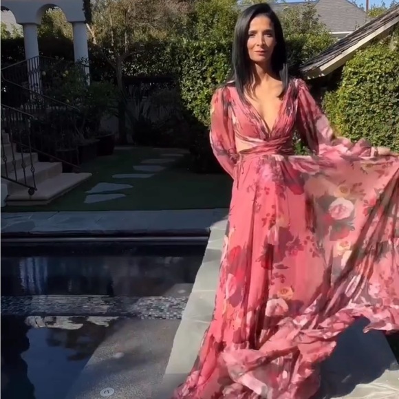 Mac Duggal 67946 Formal Boho Cut Out Maxi Gown Dress Prom Womens size 4 - Picture 3 of 15